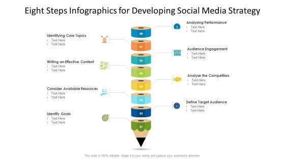 Eight Steps Infographics For Developing Social Media Strategy Information PDF Eight Steps Infographics For Developing Social Media Strategy Information PDF