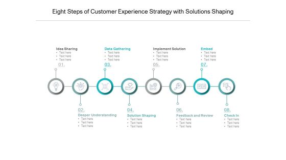 Eight Steps Of Customer Experience Strategy With Solutions Shaping Ppt PowerPoint Presentation Professional Aids Eight Steps Of Customer Experience Strategy With Solutions Shaping Ppt PowerPoint Presentation Professional Aids