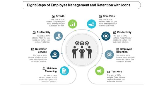 Eight Steps Of Employee Management And Retention With Icons Ppt Powerpoint Presentation Visual Aids Example 2015 Eight Steps Of Employee Management And Retention With Icons Ppt Powerpoint Presentation Visual Aids Example 2015