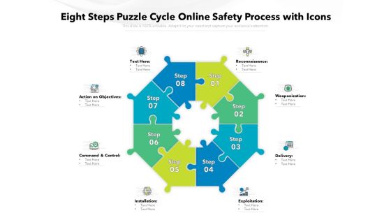 Eight Steps Puzzle Cycle Online Safety Process With Icons Ppt PowerPoint Presentation Portfolio Clipart PDF Eight Steps Puzzle Cycle Online Safety Process With Icons Ppt PowerPoint Presentation Portfolio Clipart PDF