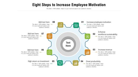 Eight Steps To Increase Employee Motivation Ppt PowerPoint Presentation Gallery Example PDF Eight Steps To Increase Employee Motivation Ppt PowerPoint Presentation Gallery Example PDF