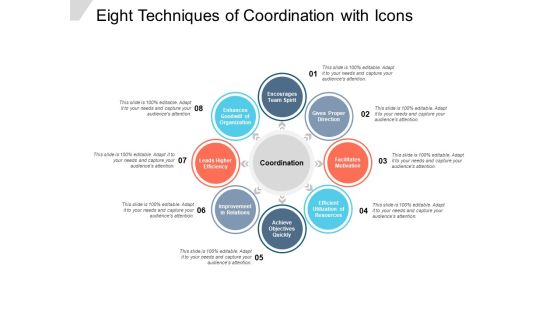 Eight Techniques Of Coordination With Icons Ppt Powerpoint Presentation Icon Inspiration Eight Techniques Of Coordination With Icons Ppt Powerpoint Presentation Icon Inspiration