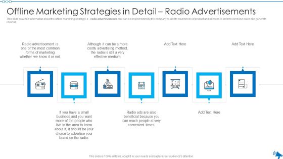 Elaborative Summary Of Different Offline Marketing Methods Detail Radio Advertisements Topics PDF