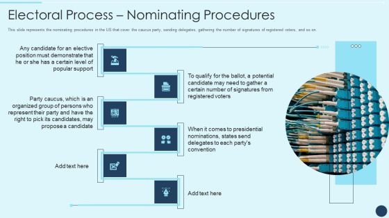 Electoral Mechanism IT Electoral Process Nominating Procedures Ppt Portfolio Icon PDF Electoral Mechanism IT Electoral Process Nominating Procedures Ppt Portfolio Icon PDF