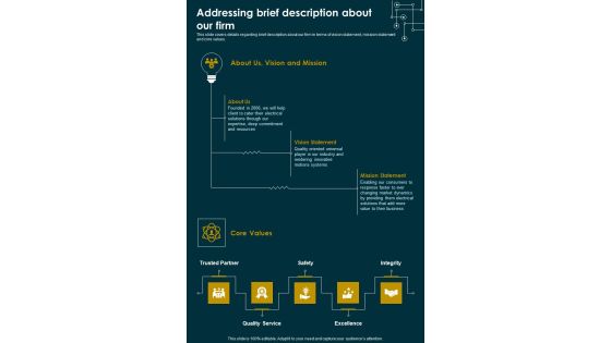 Electrical Fixtures Services Agreement Addressing Brief Description One Pager Sample Example Document Electrical Fixtures Services Agreement Addressing Brief Description One Pager Sample Example Document