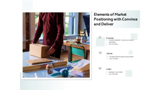 Elements Of Market Positioning With Convince And Deliver Ppt PowerPoint Presentation Inspiration Topics PDF
