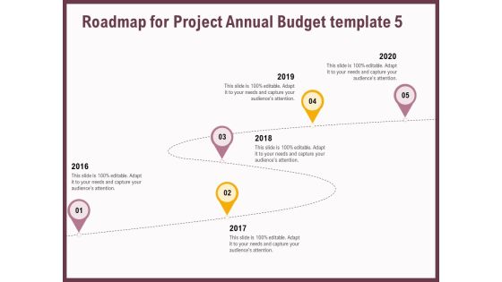 Elements Roadmap For Project Annual Budget 2016 To 2020 Ppt Layouts Background Designs PDF Elements Roadmap For Project Annual Budget 2016 To 2020 Ppt Layouts Background Designs PDF