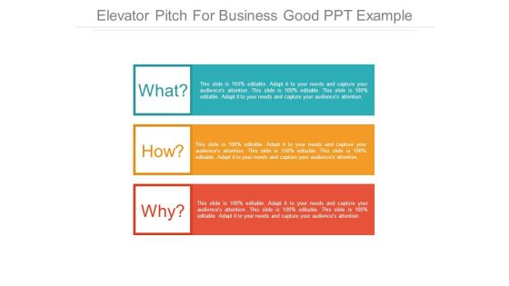 Elevator Pitch For Business Good Ppt Example Elevator Pitch For Business Good Ppt Example