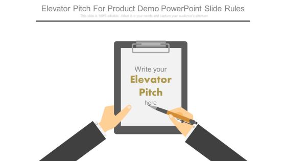 Elevator Pitch For Product Demo Powerpoint Slide Rules Elevator Pitch For Product Demo Powerpoint Slide Rules