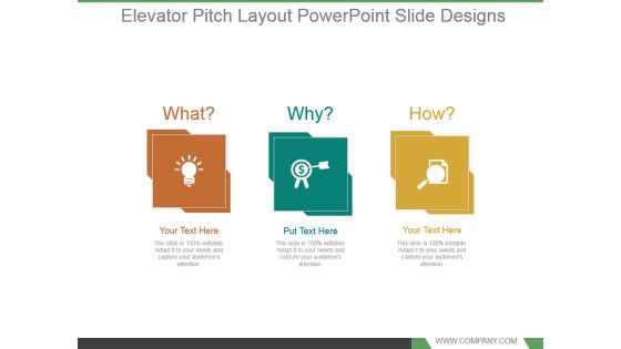 Elevator Pitch Layout Powerpoint Slide Designs Elevator Pitch Layout Powerpoint Slide Designs
