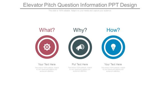Elevator Pitch Question Information Ppt Design Elevator Pitch Question Information Ppt Design