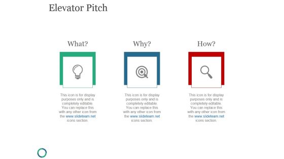 Elevator Pitch Template 1 Ppt PowerPoint Presentation Information