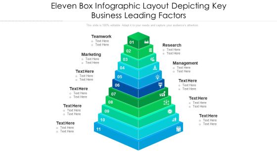 Eleven Box Infographic Layout Depicting Key Business Leading Factors Ppt PowerPoint Presentation Icon Model PDF Eleven Box Infographic Layout Depicting Key Business Leading Factors Ppt PowerPoint Presentation Icon Model PDF
