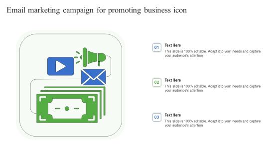 Email Marketing Campaign For Promoting Business Icon Background PDF Email Marketing Campaign For Promoting Business Icon Background PDF