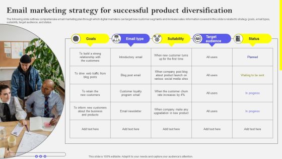Email Marketing Strategy For Successful Product Diversification Infographics PDF Email Marketing Strategy For Successful Product Diversification Infographics PDF