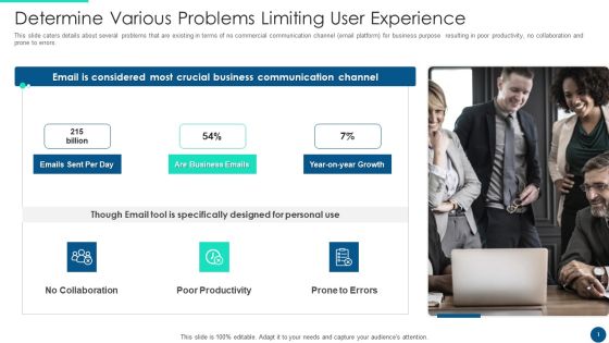 Email Platform Fundraising Determine Various Problems Limiting User Experience Brochure PDF Email Platform Fundraising Determine Various Problems Limiting User Experience Brochure PDF