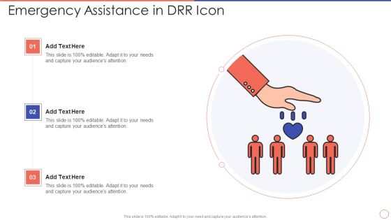 Emergency Assistance In DRR Icon Ppt Icon Design Templates PDF Emergency Assistance In DRR Icon Ppt Icon Design Templates PDF