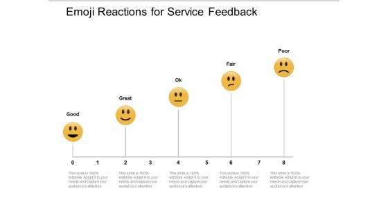 Emoji Reactions For Service Feedback Ppt PowerPoint Presentation Icon Brochure