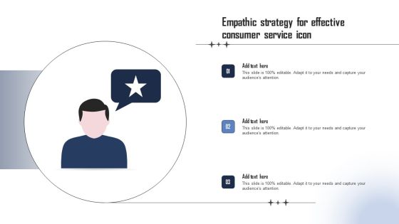 Empathic Strategy For Effective Consumer Service Icon Brochure PDF Empathic Strategy For Effective Consumer Service Icon Brochure PDF
