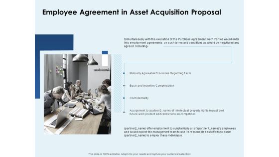 Employee Agreement In Asset Acquisition Proposal Ppt PowerPoint Presentation Ideas Show Employee Agreement In Asset Acquisition Proposal Ppt PowerPoint Presentation Ideas Show
