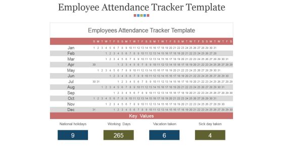 Employee Attendance Tracker Template Ppt PowerPoint Presentation Icon Designs Download