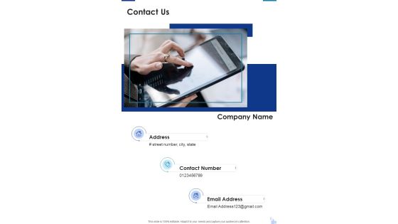 Employee Benefits Management Proposal Contact Us One Pager Sample Example Document Employee Benefits Management Proposal Contact Us One Pager Sample Example Document
