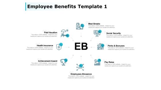 Employee Benefits Meal Breaks Ppt PowerPoint Presentation Icon Smartart