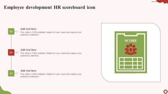 Employee Development HR Scoreboard Icon Professional PDF Employee Development HR Scoreboard Icon Professional PDF