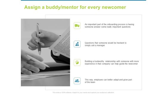 Employee Engagement Activities Company Success Assign A Buddy Mentor For Every Newcomer Introduction PDF Employee Engagement Activities Company Success Assign A Buddy Mentor For Every Newcomer Introduction PDF