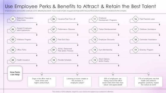 Employee Engagement And Satisfaction Strategies Use Employee Perks And Benefits To Attract Guidelines PDF Employee Engagement And Satisfaction Strategies Use Employee Perks And Benefits To Attract Guidelines PDF