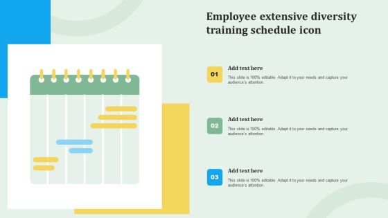 Employee Extensive Diversity Training Schedule Icon Professional PDF