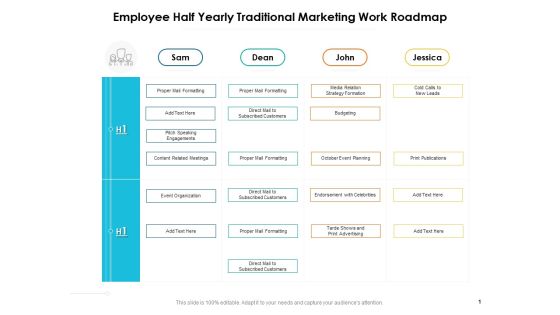 Employee Half Yearly Traditional Marketing Work Roadmap Download Employee Half Yearly Traditional Marketing Work Roadmap Download