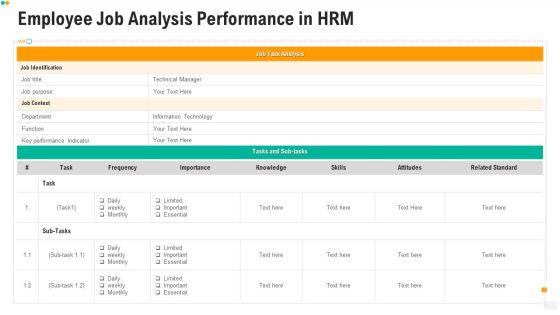 Employee Job Analysis Performance In HRM Ppt PowerPoint Presentation File Inspiration PDF Employee Job Analysis Performance In HRM Ppt PowerPoint Presentation File Inspiration PDF