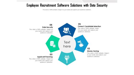 Employee Recruitment Software Solutions With Data Security Ppt PowerPoint Presentation Pictures Background Images PDF