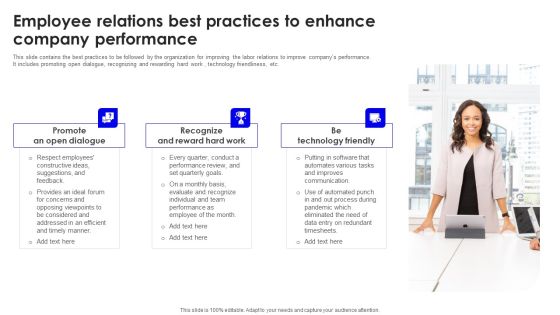 Employee Relations Best Practices To Enhance Company Performance Summary PDF Employee Relations Best Practices To Enhance Company Performance Summary PDF