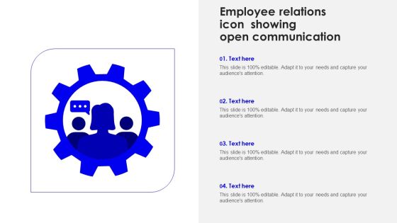Employee Relations Icon Showing Open Communication Formats PDF