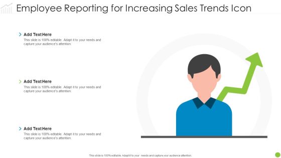 Employee Reporting For Increasing Sales Trends Icon Template PDF Employee Reporting For Increasing Sales Trends Icon Template PDF