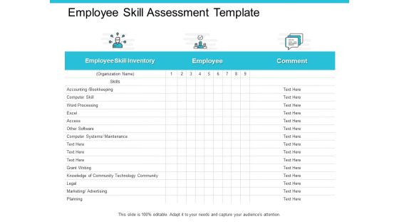 Employee Skill Assessment Template Ppt PowerPoint Presentation Inspiration Show