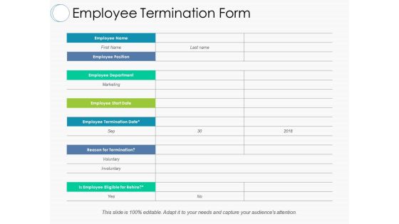 Employee Termination Form Ppt PowerPoint Presentation Summary Deck Employee Termination Form Ppt PowerPoint Presentation Summary Deck