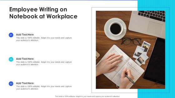 Employee Writing On Notebook At Workplace Guidelines PDF Employee Writing On Notebook At Workplace Guidelines PDF