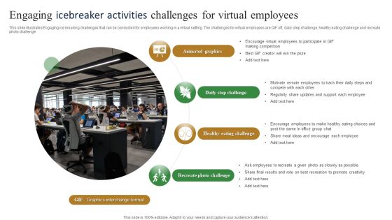 Engaging Icebreaker Activities Challenges For Virtual Employees Summary PDF Engaging Icebreaker Activities Challenges For Virtual Employees Summary PDF