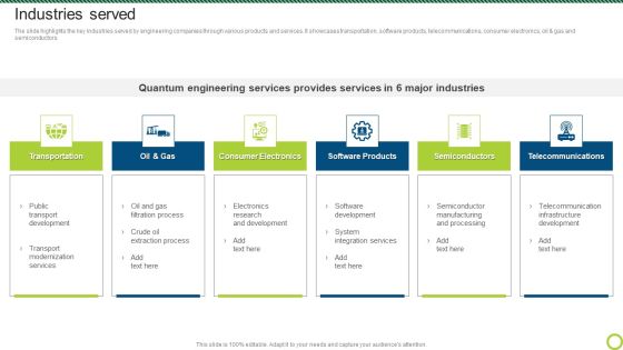 Engineering Solutions Company Detail Industries Served Structure PDF Engineering Solutions Company Detail Industries Served Structure PDF
