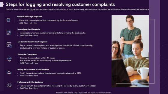 Enhancing CX Strategy Steps For Logging And Resolving Customer Complaints Guidelines PDF