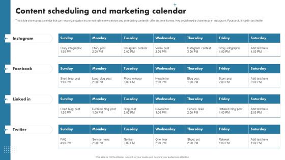 Enhancing Customer Outreach Content Scheduling And Marketing Calendar Background PDF Enhancing Customer Outreach Content Scheduling And Marketing Calendar Background PDF
