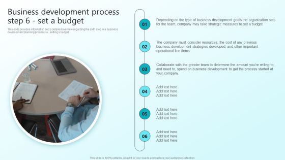 Enhancing Sales Through Effective Business Development Planning Procedure Business Development Process Step 6 Topics PDF