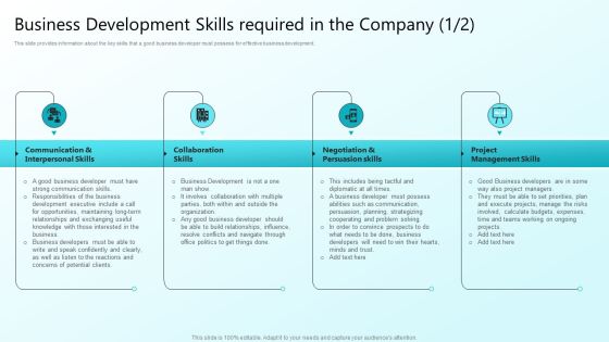 Enhancing Sales Through Effective Business Development Planning Procedure Business Development Skills Demonstration PDF