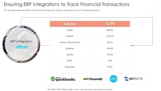 Ensuring ERP Integrations To Track Financial Transactions Brochure PDF Ensuring ERP Integrations To Track Financial Transactions Brochure PDF