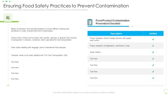 Ensuring Food Safety Practices To Prevent Contamination Uplift Food Production Company Quality Standards Introduction PDF Ensuring Food Safety Practices To Prevent Contamination Uplift Food Production Company Quality Standards Introduction PDF