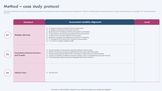 Enterprise IT Alignment Method Case Study Protocol Ppt PowerPoint Presentation File Ideas PDF