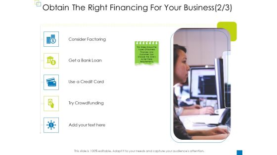 Enterprise Management Obtain The Right Financing For Your Business Infographics PDF Enterprise Management Obtain The Right Financing For Your Business Infographics PDF